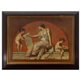 295   -  <p><span class="object_title">Escuela francesa, s.XIX. <br/>Alegoría de la Geometría.</span>.<br></p>