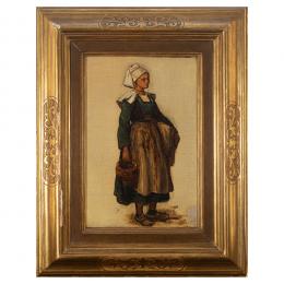 290   -  <p><span class="object_title">Escuela de Barbizon, s.XIX. <br/>Joven campesina. </span>.<br></p>