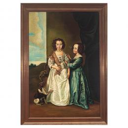 284   -  <p><span class="object_title">Escuela europea, s.XIX. Seguidor de Anthony Van Dyck. <br/>Retrato de Elizabeth y Philadelphia Wharton. </span>.<br></p>