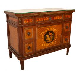 617   -  <p><span class="object_title">Cómoda estilo Maggiolini con marquetería en maderas contrastadas, ppios. del s.XX. </span>.<br></p>
