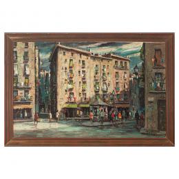 348   -  <p><span class="object_title">Santiago Estruga (Mequinenza, Zaragoza, 1910-Barcelona, 2003) <br/>Vista urbana. </span>.<br></p>