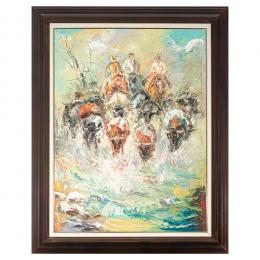 504   -  <p><span class="object_title">Antonio Reverte (Monteagudo, Murcia, 1943) <br/>Encierro en el río. </span>.<br></p>