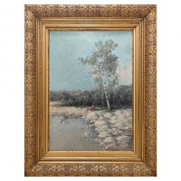 298   -  <p><span class="object_title">Lluis Masriera (Barcelona 1872-1958) <br/>Paisaje con figura. </span>.<br></p>