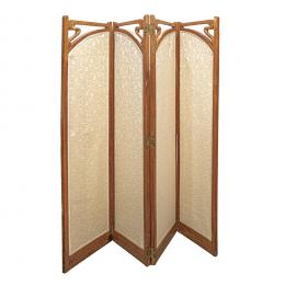 621   -  <p><span class="object_title">Biombo modernista en madera y tapicería en tonalidad beige con decoración floral, ppios. del s.XX. </span>.<br></p>