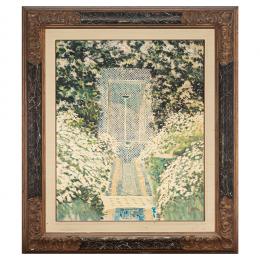 418   -  <p><span class="object_title">Isidoro Lázaro (Barcelona, 1949) <br/>Jardín. </span>.<br></p>
