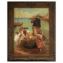 456   -  <p><span class="object_title">Escuela europea, s.XX. <br/>Regreso de la pesca. </span>.<br></p>