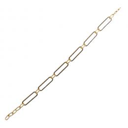 124   -  <p><span class="object_title">Pulsera de eslabones en plata dorada con pavé de circonitas negras. 19,5 cm. </span></p>