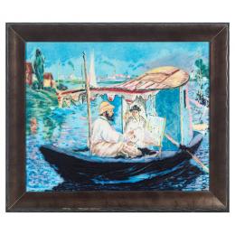 592   -  <p><span class="object_title">Placa en cerámica pintada con representación de la obra Monet en su estudio flotante, s.XX. </span>.<br></p>