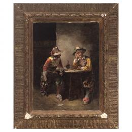291   -  <p><span class="object_title">Escuela francesa, s.XIX. <br/>Figuras en la taberna. </span>.<br></p>