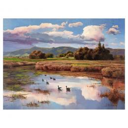 458   -  <p><span class="object_title">Salvador Caballero (Barcelona, 1943-2006) <br/>La llegada del Otoño en las Tablas de Daimiel. </span>.<br></p>