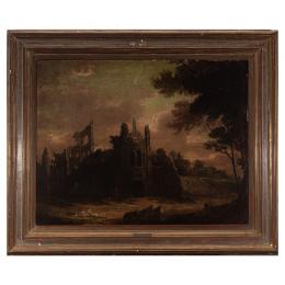 317   -  <p><span class="object_title">Escuela inglesa, s.XIX. Círculo de William Edward Dighton (Londres, 1822-1853) <br/>Paisaje con ruinas. </span>.<br></p>