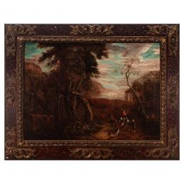 255   -  <p><span class="object_title">Escuela flamenca, s.XVIII. Círculo de Pieter Spierinckx (Amberes, 1635-1711)<br/>Paisaje italiano con figuras. </span>.<br></p>