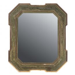 630   -  <p><span class="object_title">Espejo garibaldino en madera policromada con decoración vegetal en dorado. Italia, s.XIX.  </span>.<br></p>