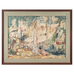 386   -  <p><span class="object_title">Mario de Luca (Italia, 1941) <br/>Vecchio cortile. San Rocco. </span>.<br></p>