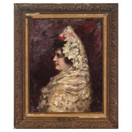 306   -  <p><span class="object_title">Antonio Torres Fuster (Tarragona, 1874-1945) <br/>Maja con mantilla. </span>.<br></p>