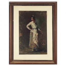 346   -  <p><span class="object_title">Escuela española, s.XX. <br/>Campesina. </span>.<br></p>