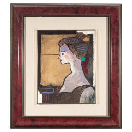 394   -  <p><span class="object_title">Miquel Torner de Semir (Santa Pau, Girona, 1938) <br/>Mujer de perfil. </span>.<br></p>