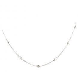 28   -  <p><span class="object_title">Collar largo en platino con chatones de diamante talla brillante, 2,01 ct aprox. 7,03 gr. 110 cm.</span></p>