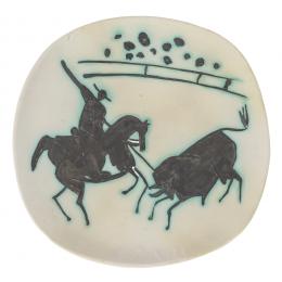 667   -  <p><span class="object_title">Picasso. Pablo Ruiz Picasso (Málaga, 1881-Mougins, Francia, 1973) <br/>Picador y torero. </span>.<br></p>
