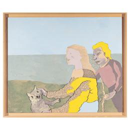 698   -  <p><span class="object_title">Jorge Castillo (Ponetvedra, 1933) <br/>Figuras con perro. </span>.<br></p>