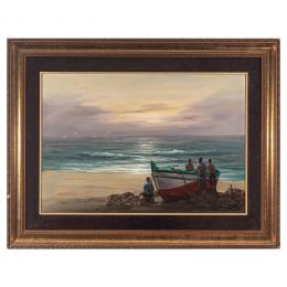 503   -  <p><span class="object_title">Roger Vejarano (Trujillo, Perú, 1964)<br/>Pescadores. Málaga. </span>.<br></p>