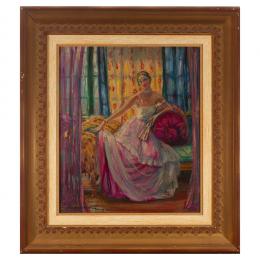 364   -  <p><span class="object_title">Pere Casas Abarca (Barcelona, 1875-1958) <br/>Dama en el salón. </span>.<br></p>