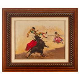 506   -  <p><span class="object_title">Porfirio Salinas (Bastrops, Texas, USA, 1910-San Antonio, Texas, 1973) <br/>La cornada. </span>.<br></p>