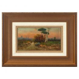 281   -  <p><span class="object_title">Escuela española, s.XIX. <br/>Paisaje con figura. </span>.<br></p>