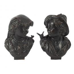 185   -  <p><span class="object_title">Escuela francesa, s.XX. <br/>Niño y Niña.  </span>.<br></p>