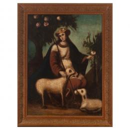239   -  <p><span class="object_title">Escuela española, s.XVIII. <br/>Divina pastora. </span>.<br></p>