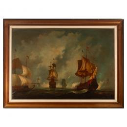 310   -  <p><span class="object_title">Escuela europea, s.XIX-XX. <br/>Batalla naval.</span>.<br></p>