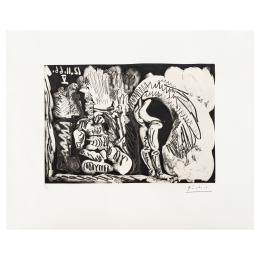774   -  <p><span class="object_title">Picasso. Pablo Ruiz Picasso (Málaga, 1881-Mougins, Francia, 1973) <br/>Fumeur De Pipe Et Femme Retroussant Son Jupon. </span>.<br></p>