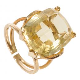 37   -  <p><span class="object_title">Sortija en oro con citrino talla cojín de 17 x 14 mm. 8,61 gr. Nº 14. </span></p>