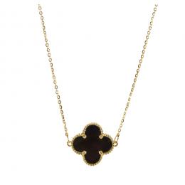 57   -  <p><span class="object_title">Colgante estilo Van Cleef en oro y ónix. 44,5 cm. 3,13 gr.</span></p>