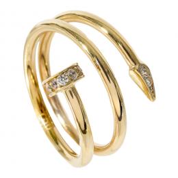 40   -  <p><span class="object_title">Sortija estilo Cartier en oro con remates de zirconitas. 3,21 gr. Nº 17. </span></p>
