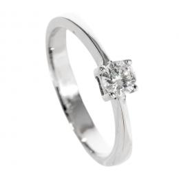 7   -  <p><span class="object_title">Sortija solitario en oro blanco con diamante talla brillante engastado en garras, 0,15 ct aprox. 3 gr. Nº 13. </span></p>