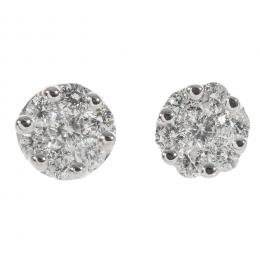 9   -  <p><span class="object_title">Pendientes en oro blanco con diamantes talla brillante engastados en garras, 0,35 ct aprox. 2 gr. </span></p>