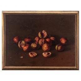 259   -  <p><span class="object_title">Escuela española, s.XVIII. <br/>Bodegón de granadas. </span>.<br></p>