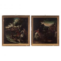 254   -  <p><span class="object_title">Escuela italiana, s.XVIII. <br/>Escenas de caza. </span>.<br></p>