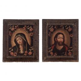 219   -  <p><span class="object_title">Escuela Novohispana, México, s.XVIII. <br/>Jesús y la Virgen María. </span>.<br></p>