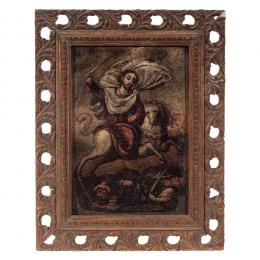213   -  <p><span class="object_title">Escuela Novohispana, México, s.XVIII. <br/>Santiago Matamoros. </span>.<br></p>