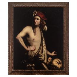 224   -  <p><span class="object_title">Escuela italiana, s.XVII-XVIII. Seguidor de Guido Cantassi Cagnacci.  <br/>David con la cabeza de Goliat. </span>.<br></p>