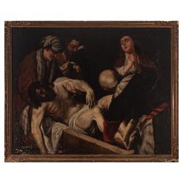 215   -  <p><span class="object_title">Escuela española, s.XVII. Seguidor de Tiziano.<br/>Entierro de Cristo. </span>.<br></p>