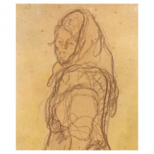 Isidre Nonell (Barcelona, 1872-1911) Figura femenina de p