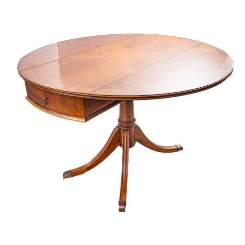 Mesa de alas estilo inglés en madera de nogal, primera mita