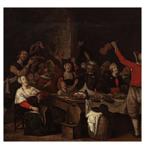 Escuela de Haarlem, segunda mitad del s.XVII. Fiesta alde