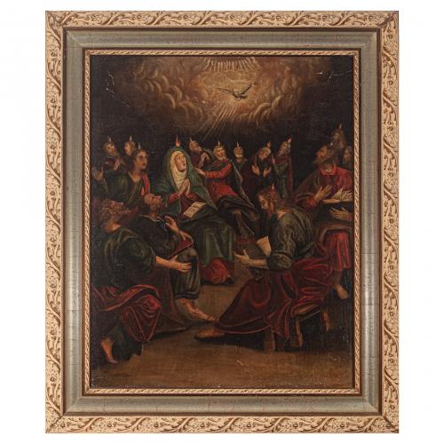 Escuela española, s.XVII.Pentecostés. 