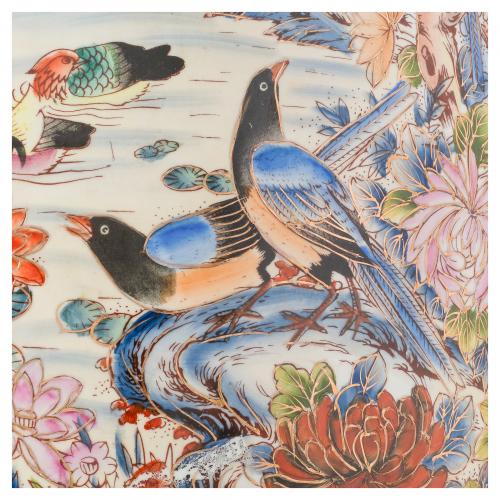 Gran jarrón en porcelana estilo Satsuma. China, segunda mit