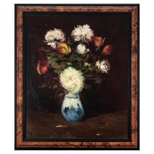 Jesús Casaus (Barcelona, 1926-2002) Jarrón con flores. 