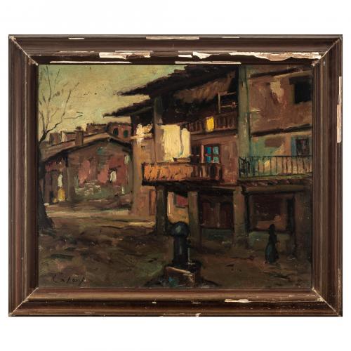 Jesús Casaus (Barcelona, 1926-2002) Pueblo. 